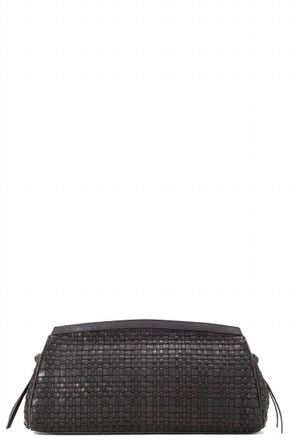Staud Womens Soft Clutch Bag In Espresso Woven