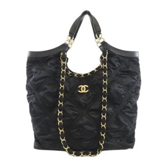 Chanel Bolso Tote Vintage de Nylon Pre-owned - Pre-owned - Mujer - Negro - ONE SIZE