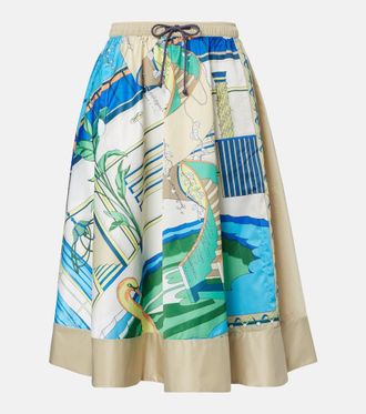 Tory Burch Printed midi skirt