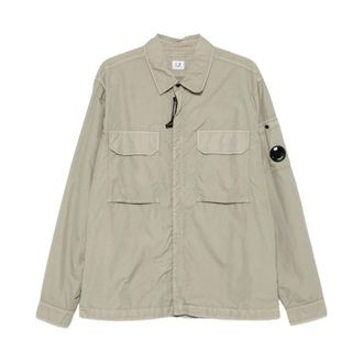 C.P. Company C.p. Company, Heren, Jassen, Beige, Maat: M Nylon