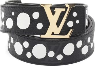 Louis Vuitton X Yakoi Kusama 2022 leren riem - Zwart