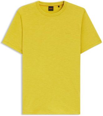 BOSS Slub-cotton T-shirt with logo detail