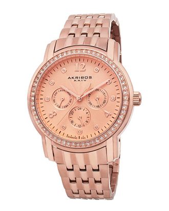 Akribos XXIV Akribos Xxiv Womens Stainless Steel Diamond Watch