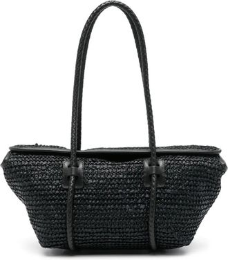 Hereu Forna Raffia tote bag - Black