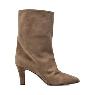 PARIS TEXAS Heeled Boots, female, Beige, Size: 8 US Stivaletto in camoscio con tacco a punta