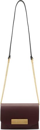 AllSaints Etta Leather Clutch in Dark Red at Nordstrom