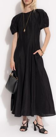 Tory Burch Dress With A Round Neckline, Womens, Black