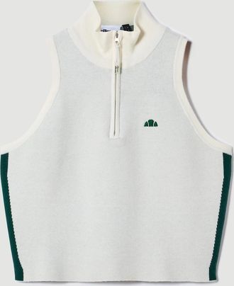 Ellesse Womens Surista 1/4 Zip Top - Off White - Cream - Size: 10