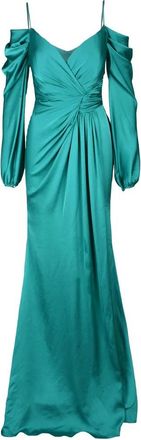 4 Meta Puff Sleeve Dress - Green
