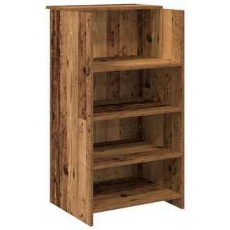 Berkfield Home Reception Desk Old Wood 55x50x103.5 cm Engineered Wood in Brown
