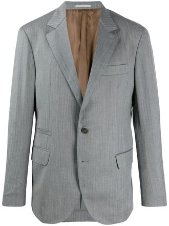 Brunello Cucinelli herringbone blazer - Grey