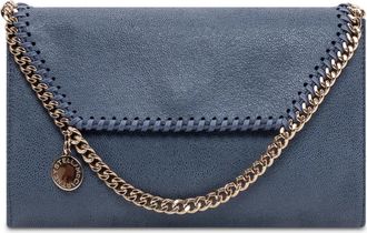 Stella McCartney Falabella Wallet - Dames - Schoudertassen - Blauw - ONE Size - Polyester - Tassen