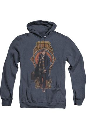 Gildan Fantastic Beasts Newt Scamander Adult Heather Hoodie / Hooded Sweatshirt