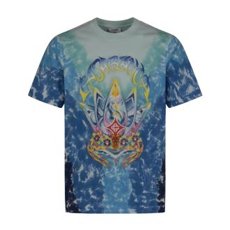 Casablanca T-Shirts, male, Multicolor, Size: S Surf Lotus Tie Dye T-Shirt