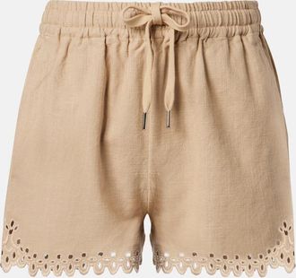 Isabel Marant Balyme embroidered cotton shorts