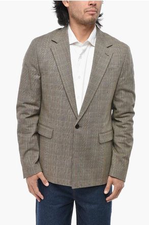 AllSaints Cotton-Blend Blazer MAFFRETT With District Check Pattern And size Xl