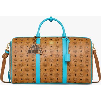 MCM x We The Best Ottomar Weekender Bag in Visetos in Cognac at Nordstrom