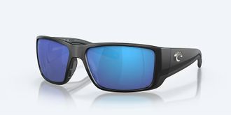 Costa Unisex Blackfin Pro Polarized Sunglasses In Matte Black Blue Mirror