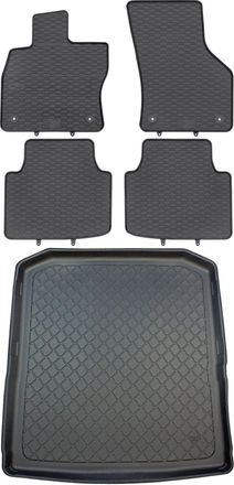 OEM Juego De Alfombrillas De Goma Para Skoda Superb Iii 3v Kombi Desde Septiembre De 2015 + Alfombrilla Para El Maletero