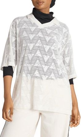 adidas Originals Oversize Lace Football Jersey in Cloud White at Nordstrom, Size X-Small