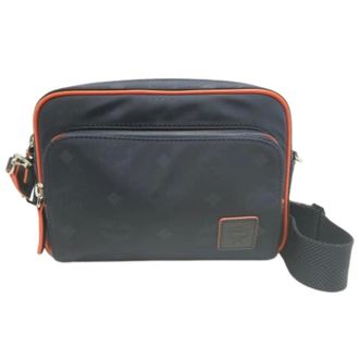 MCM Pre-owned Crossbody Shoulder Bag - Dames - Pre-owned - Blauw - Maat: ONE Size Nylon