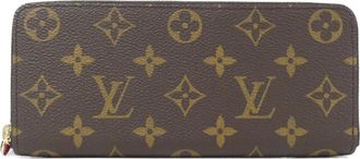 Louis Vuitton Fuchsia Marron Coated Canvas Long Wallet (Bi-Fold) (Pre-Owned)