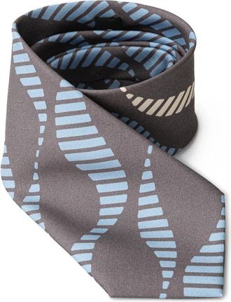 Giorgio Armani Grijze Zijden Stropdas Elegante Stijl - Heren - Stropdassen - Grijs - ONE Size - Accessoires
