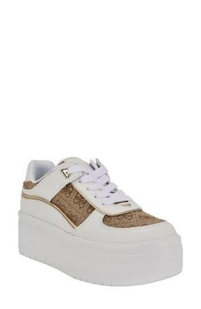 Guess Ridgee 2 Platform Sneaker in White at Nordstrom Rack, Size 5.5