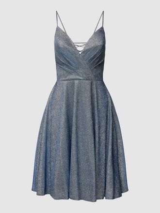 Luxuar Luxuar Cocktailkleid mit Effektgarn in Blau, Gr&ouml;&szlig;e 44