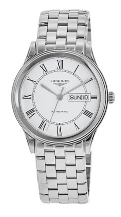 Longines Flagship Automatic White Dial Steel Mens Watch L4.899.4.21.6