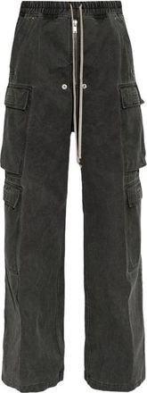 Rick Owens Double Cargo Jumbo Belas Broek - Dames - Wijde Broeken - Grijs - M - Katoen - Broeken