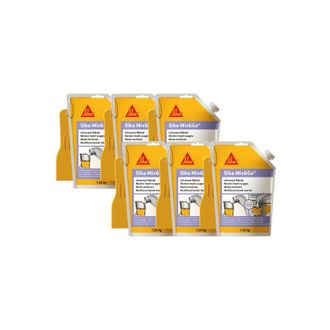 Sika Sika - Juego De 6 Morteros De Reparaci&oacute;n Listos Para Mezclar Mix & Go - Gris - 1,25kg