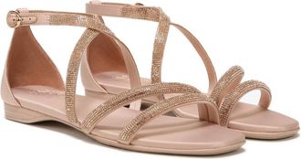 Naturalizer Sicily Sandal Womens Beige Rhinestone Square Toe KHD1166