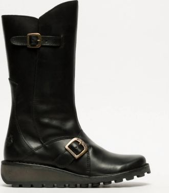 FLY London Womens Mes 913 Leather Boot In Black