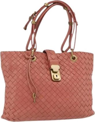 Bottega Veneta Pre-owned Handbags, female, Pink, Size: ONE SIZE Pre-owned Vintage Hand Bag