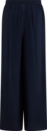 Max Mara Womens Wide-Leg Silk Trousers Blue