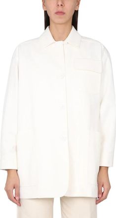 Max Mara Classic Collar Button Clo - Dames - Zomerjassen - Wit - XS - Jassen