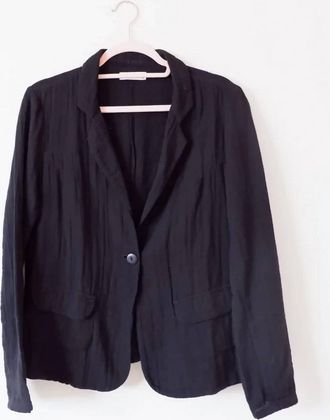 Starkx Womens Gauze Long Sleeve Blazer In Navy