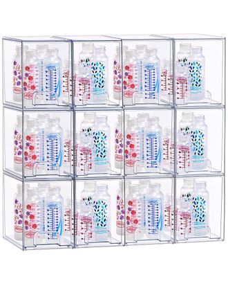 Sorbus Stackable Acrylic Set Of 12 Clear Storage Drawers