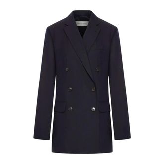Dries Van Noten Dames, Jassen, Blauw, Maat: L Wol