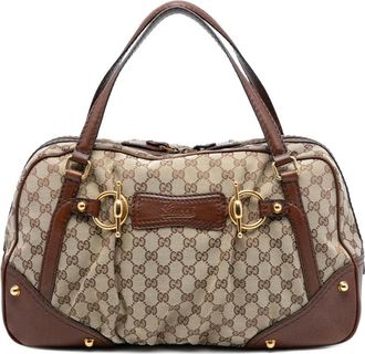 Gucci Pre-owned Handbags, female, Brown, Size: ONE SIZE Pre-owned Boston Bag