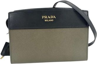 Prada Pre-owned Vintage Schoudertas - Dames - Vintage Schoudertas - Groen - ONE Size - Leer - Vintage
