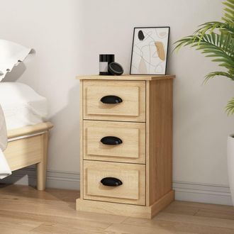 vidaXL Vidaxl - Mesita De Noche Madera Contrachapada Roble Sonoma 39x39x67 Cm