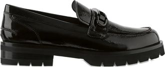 Högl Mocassini Robin in pelle verniciata con fibbia - Nero