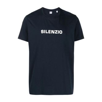 Aspesi T-Shirts, male, Blue, Size: 2XL Cotton Jersey T-Shirt with Print