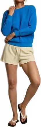 perfectwhitetee Layla French Terry Sweat Short In Custard