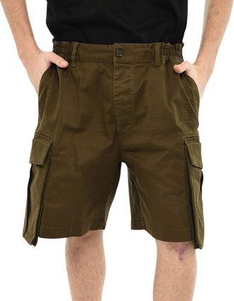 Dsquared2 Green Solid Cargo Shorts