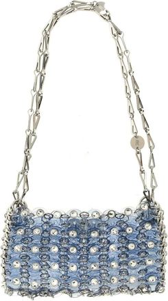Paco Rabanne Iconische 1969 Schoudertas - Dames - Tassen - Blauw - Maat: ONE Size