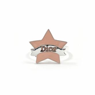 Dior Silver Pink Silver 925 Band Ring (Pre-Owned)