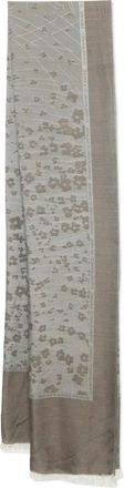 Gianfranco Ferre Sciarpa a fiori jacquard - Toni neutri
